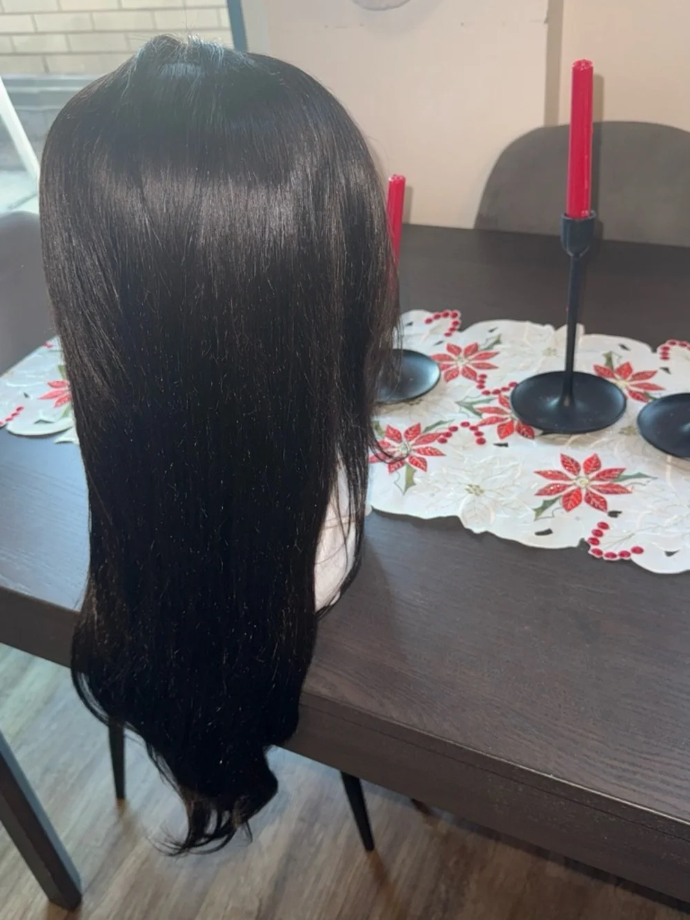Vivica A. Fox Black Long Straight Women's 💯 Human Hair 26 inch wig-natural black